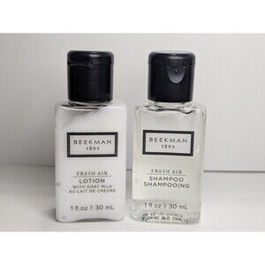 4/$12 Beekman 1802 Fresh Air Lotion & Shampoo Minis